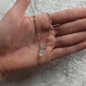 Boho Multicoloured Crystal Chic Necklace